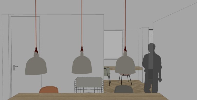 doorzicht richting studeerkamer